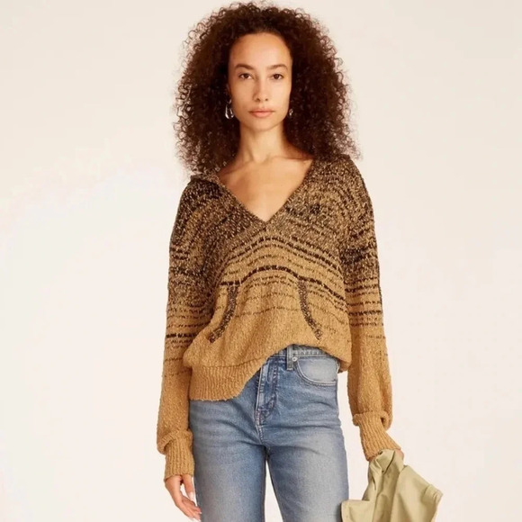 J. Crew Cropped Marled Cotton Hoodie Size XS fair trade relaxed slouchy - Picture 2 of 12